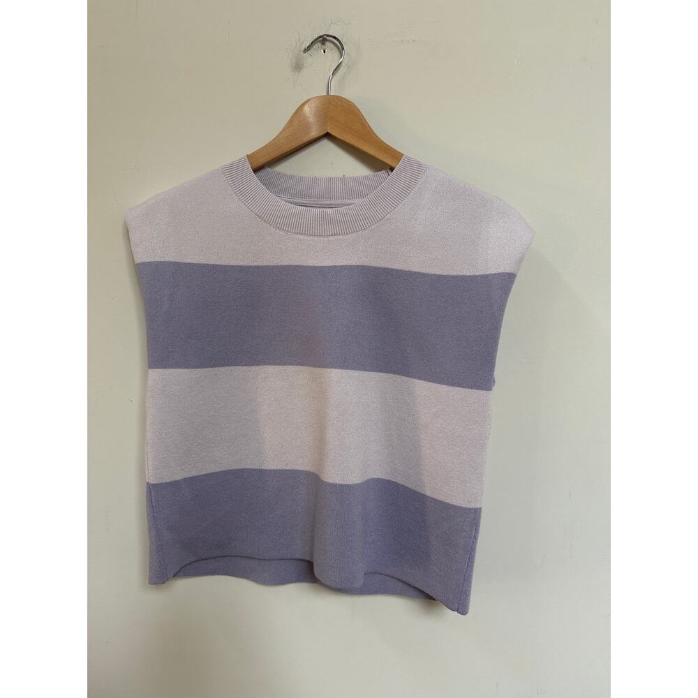 Maeve The Noah Muscle Tank Sweater Top Purple Striped Size XS Layering Basic